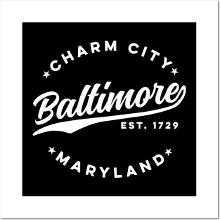 Vintage Baltimore Charm City Maryland USA Posters and Art